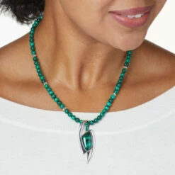 Discount 🤩 Mine Finds By Jay King Jay King Gallery Collection Sterling Silver Malachite Pendant-Necklace ✨ -Deals Mine Store unnamed file 596