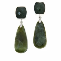Cheap 😍 Mine Finds By Jay King Jay King Sterling Silver Nephrite Jade Pear-Shaped Drop Earrings ⭐