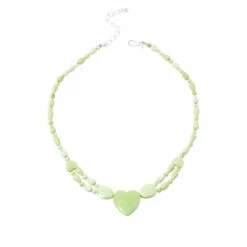 Best Pirce 👏 Mine Finds By Jay King Jay King Sterling Silver Meadow Stone Heart Necklace 🌟