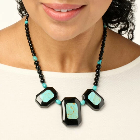 Brand new ๐ฅฐ Mine Finds By Jay King Jay King Black Nephrite Jade, Turquoise And Gem Necklace ๐ 3 Brand new ๐ฅฐ Mine Finds By Jay King Jay King Black Nephrite Jade, Turquoise And Gem Necklace ๐ - Image 3