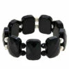 Top 10 🤩 Mine Finds By Jay King Jay King Midnight Black Chalcedony Bead Stretch Bracelet ✔️