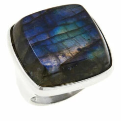 Cheap 🥰 Mine Finds By Jay King Jay King Sterling Silver Gray Labradorite Cushion-Cut Ring 🤩