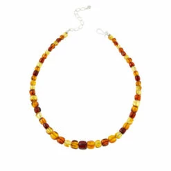 Top 10 ✨ Mine Finds By Jay King Jay King Sterling Silver Multicolor Amber Bead Necklace 🥰