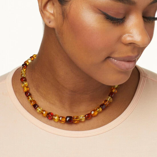 Top 10 ✨ Mine Finds By Jay King Jay King Sterling Silver Multicolor Amber Bead Necklace 🥰 2 Top 10 ✨ Mine Finds By Jay King Jay King Sterling Silver Multicolor Amber Bead Necklace 🥰 - Image 2