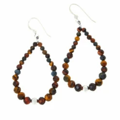 Best reviews of 😉 Mine Finds By Jay King Jay King Sterling Silver Tiger's Eye Bead Teardrop Earrings 🌟