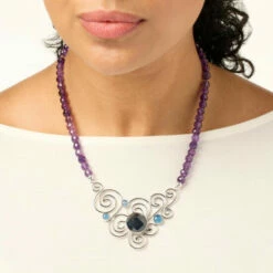 Outlet 👍 Mine Finds By Jay King Jay King Gallery Collection Sterling Silver Multigemstone Necklace 😀 -Deals Mine Store unnamed file 68