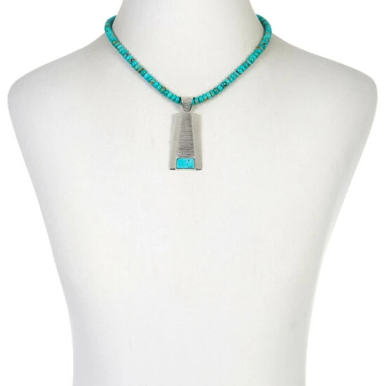 Hot Sale ๐ฅฐ Mine Finds By Jay King Jay King Sterling Silver Tyrone Turquoise Pendant With Bead Necklace ๐ฏ 2 Hot Sale ๐ฅฐ Mine Finds By Jay King Jay King Sterling Silver Tyrone Turquoise Pendant With Bead Necklace ๐ฏ - Image 2