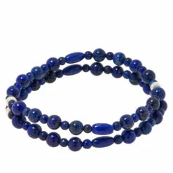 Best reviews of ๐คฉ Mine Finds By Jay King Jay King Blue Lapis Bead Two-Strand Stretch Bracelet ๐