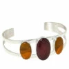 Brand new 💯 Mine Finds By Jay King Jay King Sterling Silver Multicolor Mookaite 3-Stone Cuff Bracelet ✨