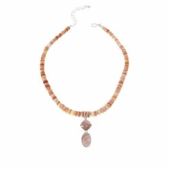 Wholesale 😍 Mine Finds By Jay King Jay King Bluefer Shell 👩 Mother-of-Pearl Pendant With Bead Necklace ⌛