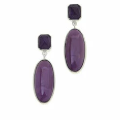 Budget 😍 Mine Finds By Jay King Jay King Sterling Silver Amethyst And Phosphosiderite Drop Earrings 🔔