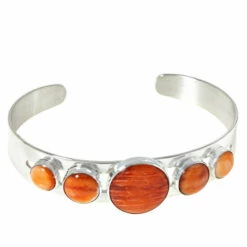 Buy 🥰 Mine Finds By Jay King Jay King Sterling Silver Spiny Oyster Shell 5-Stone Cuff Bracelet ✨