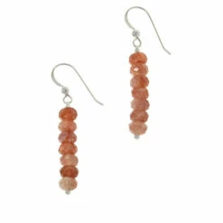 Outlet 👏 Mine Finds By Jay King Jay King Sterling Silver Sunstone Bead Drop Earrings 🥰