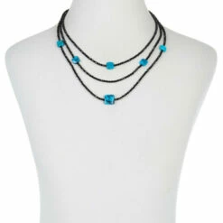 Best reviews of 🥰 Mine Finds By Jay King Jay King Black Spinel And Turquoise Bead 3-Strand Necklace 🎉 -Deals Mine Store unnamed file 763