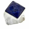 Hot Sale 🛒 Mine Finds By Jay King Jay King Sterling Silver Faceted Square Lapis Ring 👍