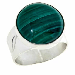Best Sale 😀 Mine Finds By Jay King Jay King Sterling Silver Malachite Round Ring 👏