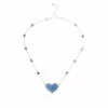 Best reviews of 🎉 Mine Finds By Jay King Jay King Sterling Silver Blue Opal Heart Pendant-Necklace 🔔