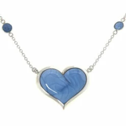 Best reviews of 🎉 Mine Finds By Jay King Jay King Sterling Silver Blue Opal Heart Pendant-Necklace 🔔 -Deals Mine Store unnamed file 784