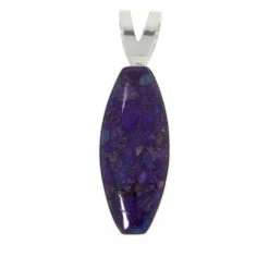 Best Pirce ✔️ Mine Finds By Jay King Jay King Sterling Silver Purple Turquoise Oblong Pendant 🎁