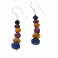 Best Pirce 🛒 Mine Finds By Jay King Jay King Multicolored Sapphire Bead Drop Earrings 😉