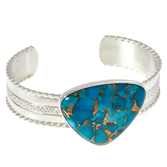 Hot Sale ⭐ Mine Finds By Jay King Jay King Sterling Silver Turquoise Composite Cuff Bracelet 😉 1 Hot Sale ⭐ Mine Finds By Jay King Jay King Sterling Silver Turquoise Composite Cuff Bracelet 😉