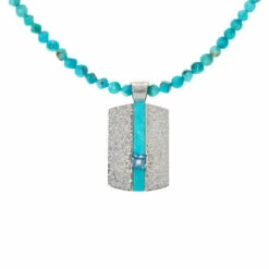 Budget 🌟 Mine Finds By Jay King Jay King Sterling Silver Turquoise And Blue Topaz Pendant And Necklace 👍 -Deals Mine Store unnamed file 818