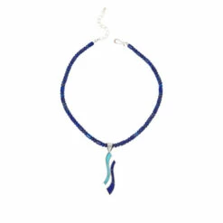Wholesale 🥰 Mine Finds By Jay King Jay King Turquoise And Lapis Inlay Pendant With Bead Necklace ✔️