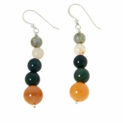 Buy 🎉 Mine Finds By Jay King Jay King Multicolor Agate And Chalcedony Bead Drop Earrings ✔️
