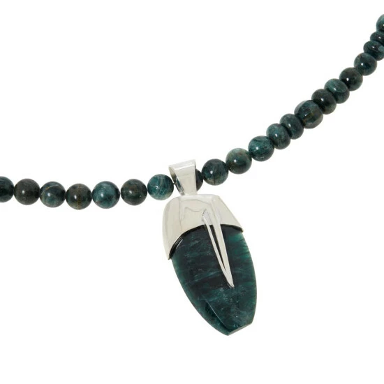 Promo ๐ Mine Finds By Jay King Jay King Sterling Silver Teal Apatite Pendant With Bead Necklace ๐ 2 Promo ๐ Mine Finds By Jay King Jay King Sterling Silver Teal Apatite Pendant With Bead Necklace ๐ - Image 2