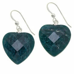Best reviews of 😀 Mine Finds By Jay King Jay King Sterling Silver Teal Apatite Heart Drop Earrings 👍