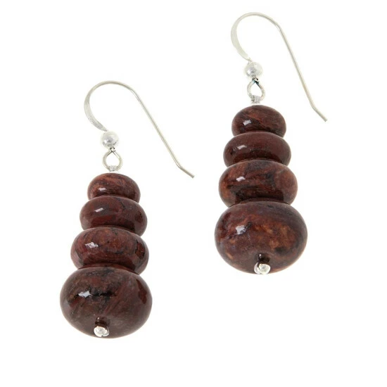 Promo ๐ Mine Finds By Jay King Jay King Sterling Silver Brown Clove Chalcedony Bead Drop Earrings โค๏ธ 1 Promo ๐ Mine Finds By Jay King Jay King Sterling Silver Brown Clove Chalcedony Bead Drop Earrings โค๏ธ