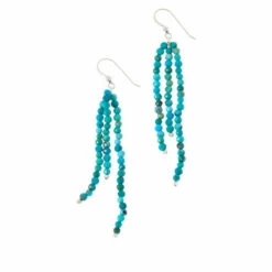 Best reviews of 🧨 Mine Finds By Jay King Jay King Sterling Silver Turquoise Bead Tassel Drop Earrings ⭐