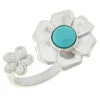 Outlet ✔️ Mine Finds By Jay King Jay King Sterling Silver Campitos Turquoise Flower Ring 🎉