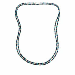 Best Pirce 🛒 Mine Finds By Jay King Jay King Sterling Silver Multigemstone Bead 60" Necklace 😉