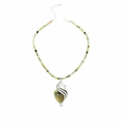 Coupon ✔️ Mine Finds By Jay King Jay King Sterling Silver Prehnite Pendant With Necklace 😀