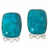 Outlet 🌟 Mine Finds By Jay King Jay King Sterling Silver Angel Peak Turquoise Cushion-Cut Earrings 🛒