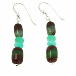 Best Pirce 👏 Mine Finds By Jay King Jay King Sterling Silver Chrysoprase Bead Drop Earrings ❤️