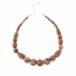 Best deal 🥰 Mine Finds By Jay King Jay King Sterling Silver Gongshan Red Orchid Stone Beaded Necklace 🤩