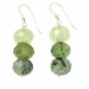 Deals ⌛ Mine Finds By Jay King Jay King Sterling Silver Multicolor Green Prehnite Bead Drop Earrings ⌛
