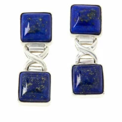Cheap 👍 Mine Finds By Jay King Jay King Sterling Silver Lapis 2-Stone Earrings 🔔