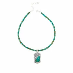 Brand new 🔔 Mine Finds By Jay King Jay King Sterling Silver Alicia Turquoise Pendant With Bead Necklace 💯