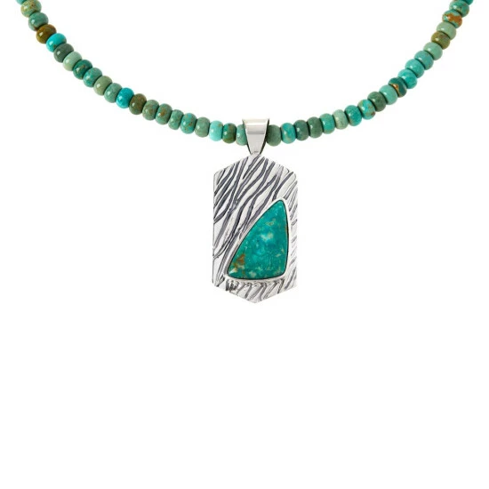 Brand new 🔔 Mine Finds By Jay King Jay King Sterling Silver Alicia Turquoise Pendant With Bead Necklace 💯 2 Brand new 🔔 Mine Finds By Jay King Jay King Sterling Silver Alicia Turquoise Pendant With Bead Necklace 💯 - Image 2
